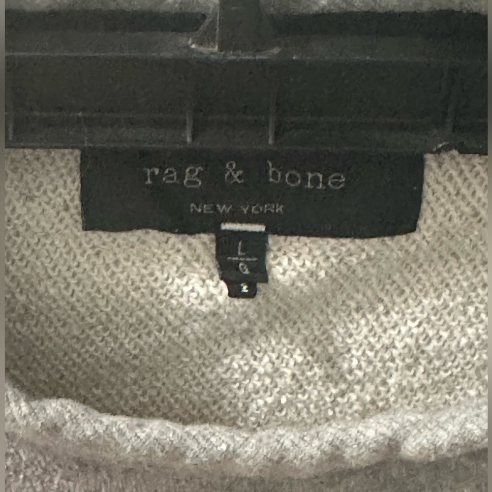 Rag & Bone French Terry Raglan Cotton Grat Sweatshirt Large - Picture 2 of 5